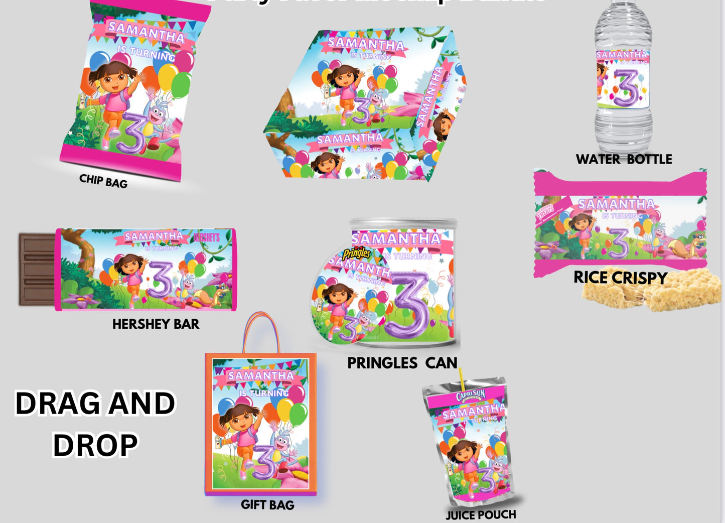 Dora 8PC Party Favor Bundle